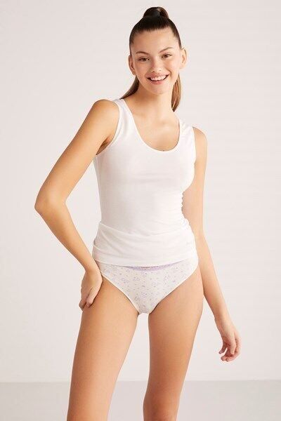 Basic Singlet Pamuklu Kalın Askılı Atlet S - beyaz