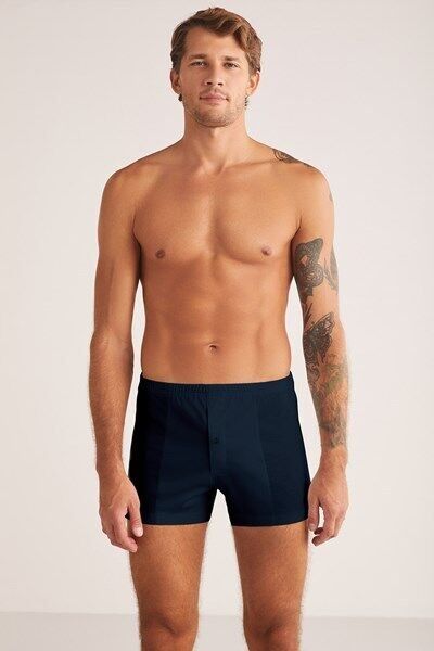 Elite Pamuk Merserize Erkek Boxer 3XL - Lacivert