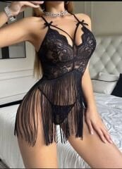 Püsküllü gecelik seksi