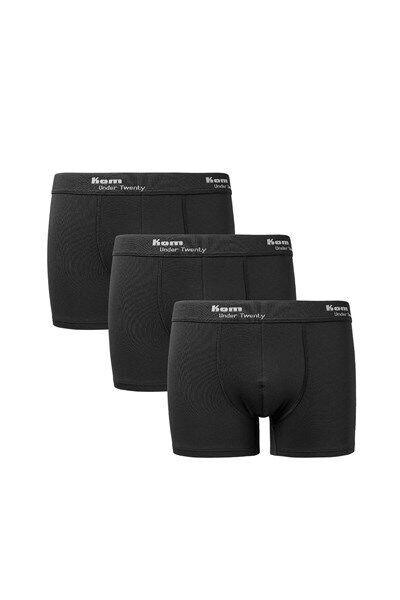 Tight Pamuklu 3 lü Erkek Boxer XL - siyah