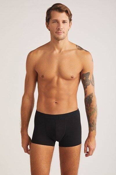 Troy Mikro Modal 2li Erkek Boxer S - siyah