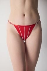 Taşlı String Tül Külot