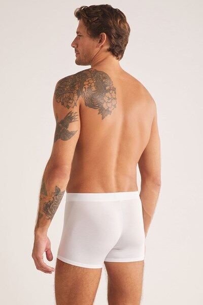Troy Mikro Modal 2li Erkek Boxer 3XL - beyaz