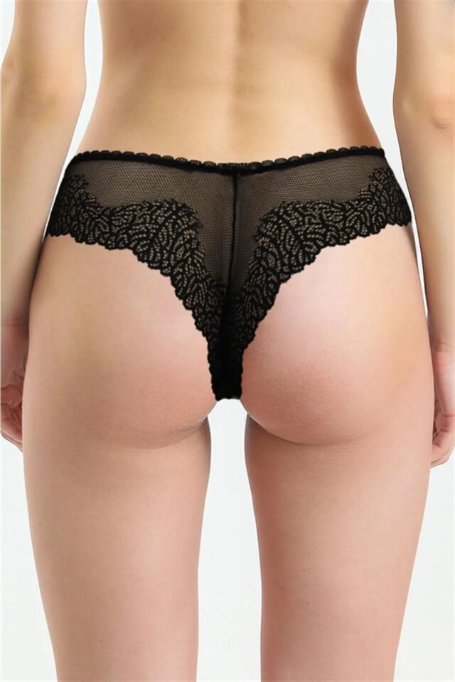 Arkası Dantelli String Külot L - kırmızı