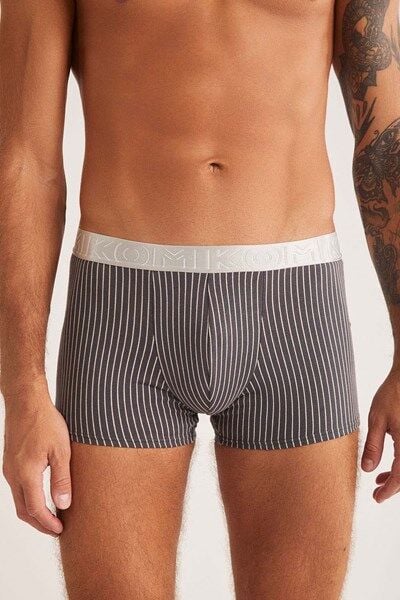 Chelsea Çizgi Desenli Erkek Boxer 2XL - FÜME