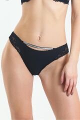 Taşlı Dantelli Normal Külot