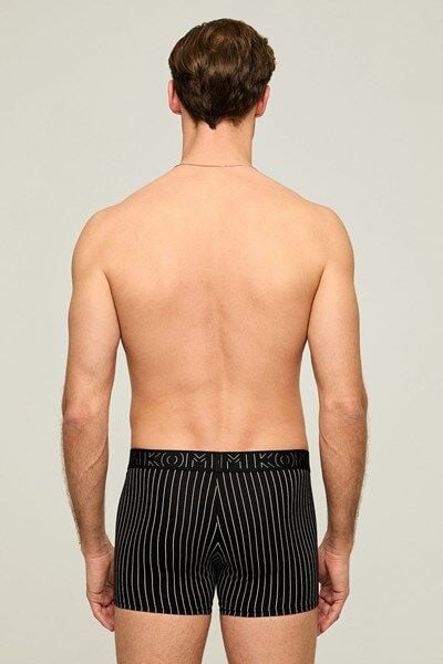 Chelsea Çizgi Desenli Erkek Boxer 2XL - siyah