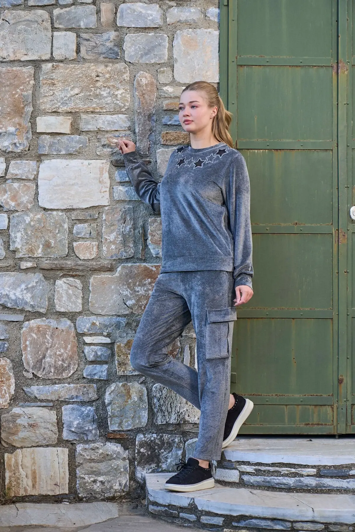 Yıldız Detay Kadife 2'li Takım