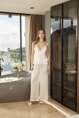 Dantel Detay Askılı Saten Pijama Takımı