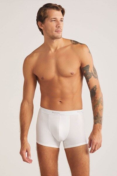 Tight Pamuklu 2 li Erkek Boxer S - beyaz