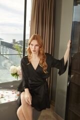 Saten Gecelik Sabahlık Takım