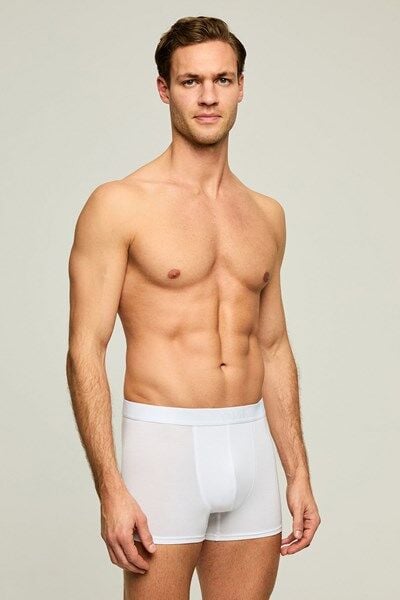 Troy Mikro Modal 2li Erkek Boxer XL - beyaz