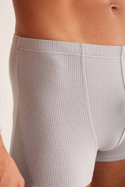 Grey Jakar Desenli Erkek Boxer M - siyah
