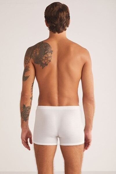 Grey Jakar Desenli Erkek Boxer XL - beyaz