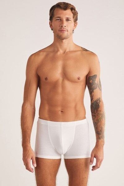 Grey Jakar Desenli Erkek Boxer 2XL - beyaz