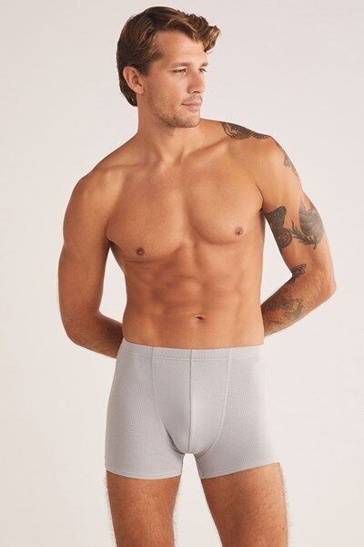 Grey Jakar Desenli Erkek Boxer S - Gri