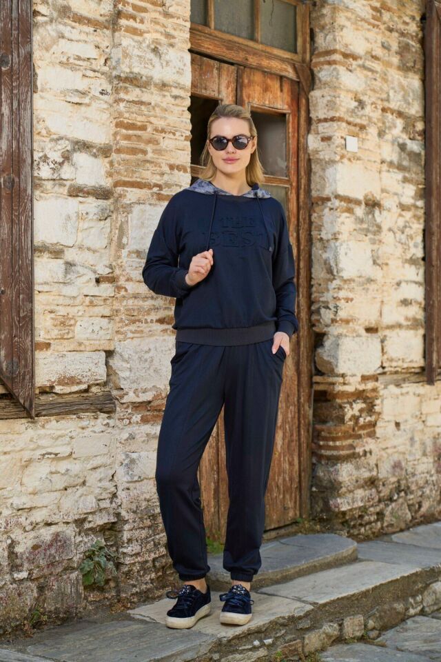 Kapüşonlu Spor Eşofman Takım 44