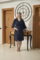 Truvakar Kol Kendinden Desenli Lohusa Sabahlık