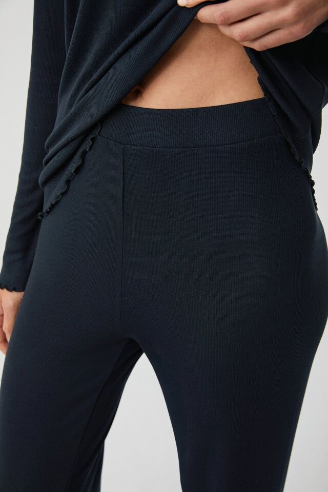 Yumuşak dokulu pijama takımı L - açık lacivert