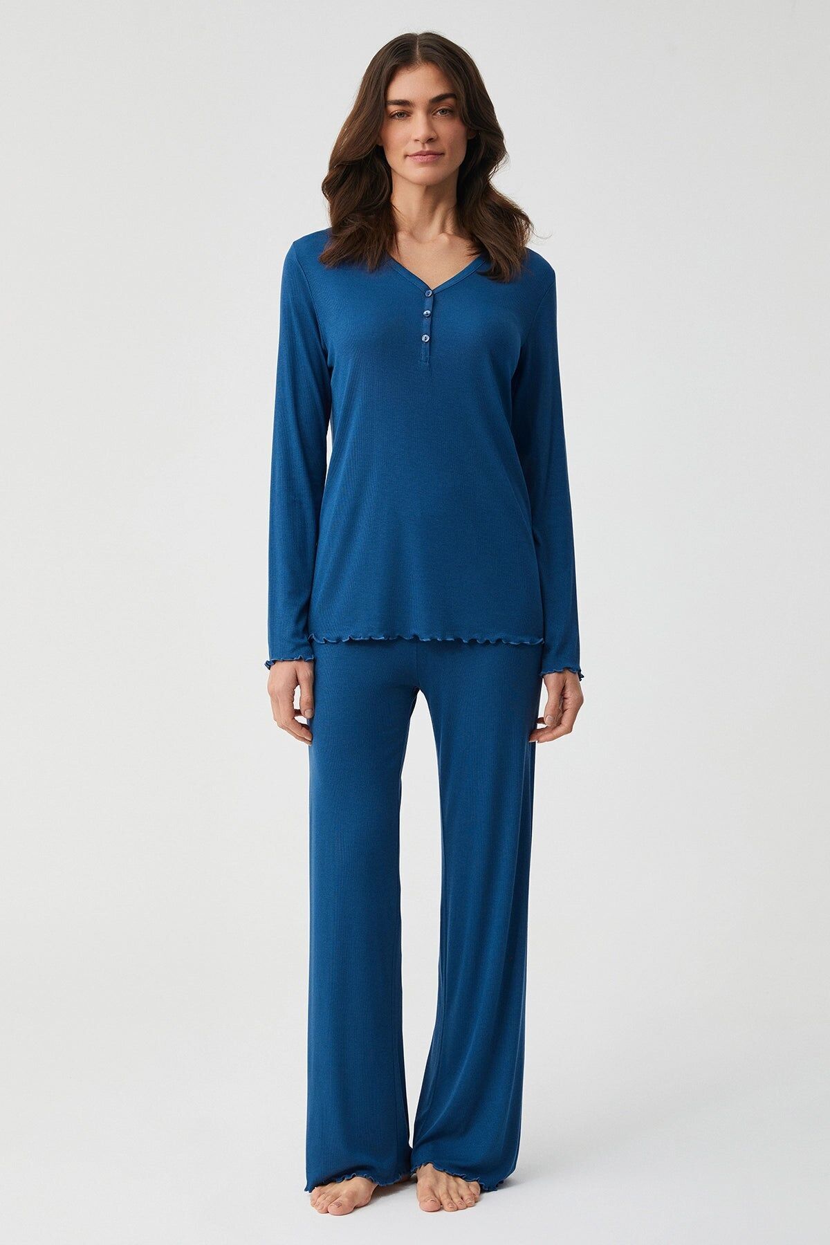 Yumuşak dokulu pijama takımı XL - siyah