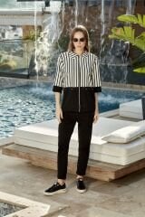 Çizgi Desen Taş Baskılı Spor 2'li Takım