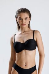 Basic Düz Push Up Desteksiz Straplez Sütyen