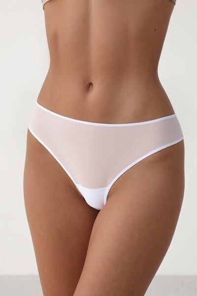 Mell Transparan String 40 - beyaz