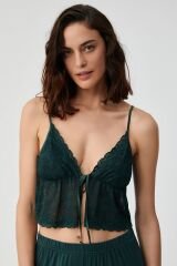 Zümrüt üçlü pijama takımı