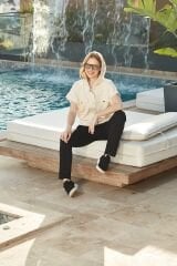 Dantel Kapüşonlı Kısa Kol Spor 2'li Takım