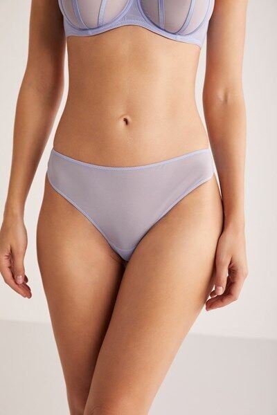 Mell Transparan String 42 - mavi