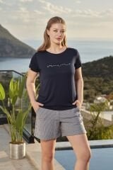 Kısa Kol Baskı Detay Spor Şort Takım