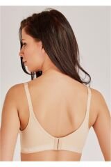 Penye Önden Fermuarlı Cepli Protez Sütyen