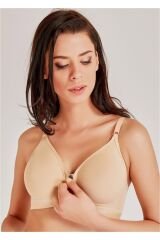 Penye Önden Fermuarlı Cepli Protez Sütyen