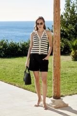 Düğme Detay Triko Örme Spor Şort Takım