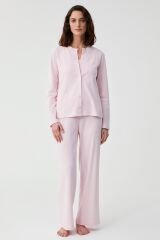 Pamuklu Natural soft üçlü pijama takımı