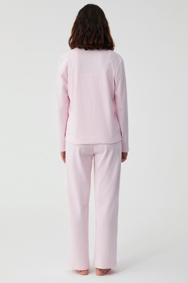 Pamuklu Natural soft üçlü pijama takımı M - pembe 
