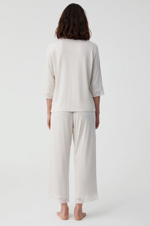 Pamuklu Comfort mood gömlek takım 2XL - bej