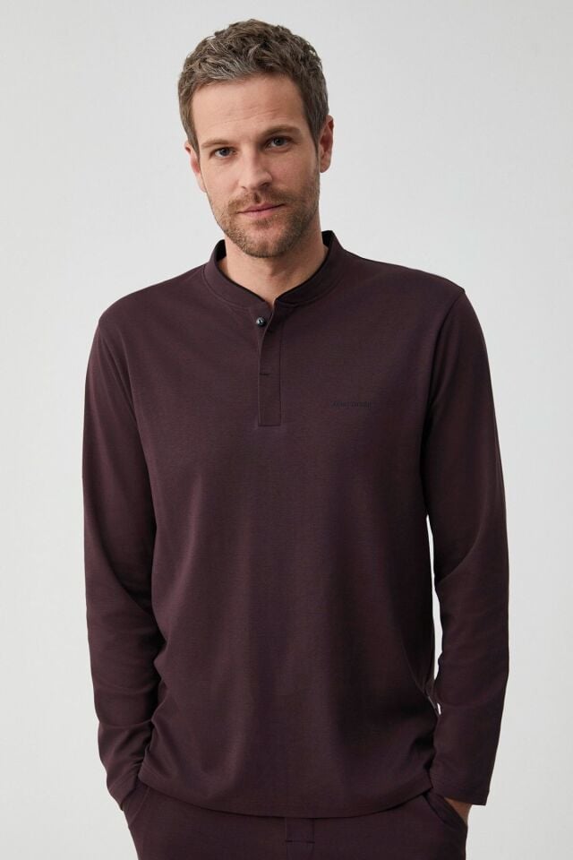 Natural soft pijama takımı M - koyu bordo