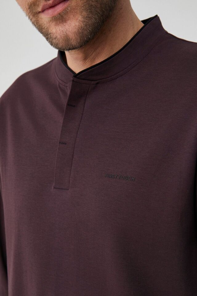 Natural soft pijama takımı M - koyu bordo