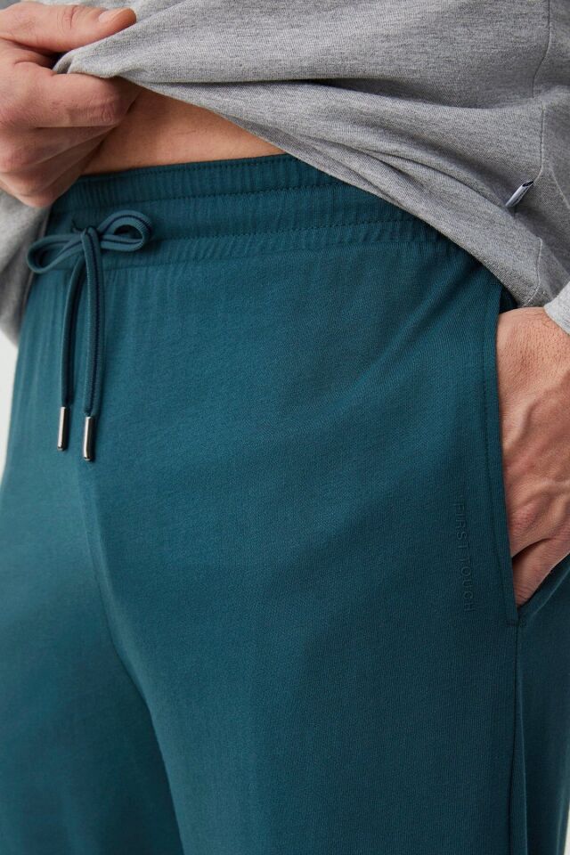 Yumuşak dokulu pijama takımı L - Gri