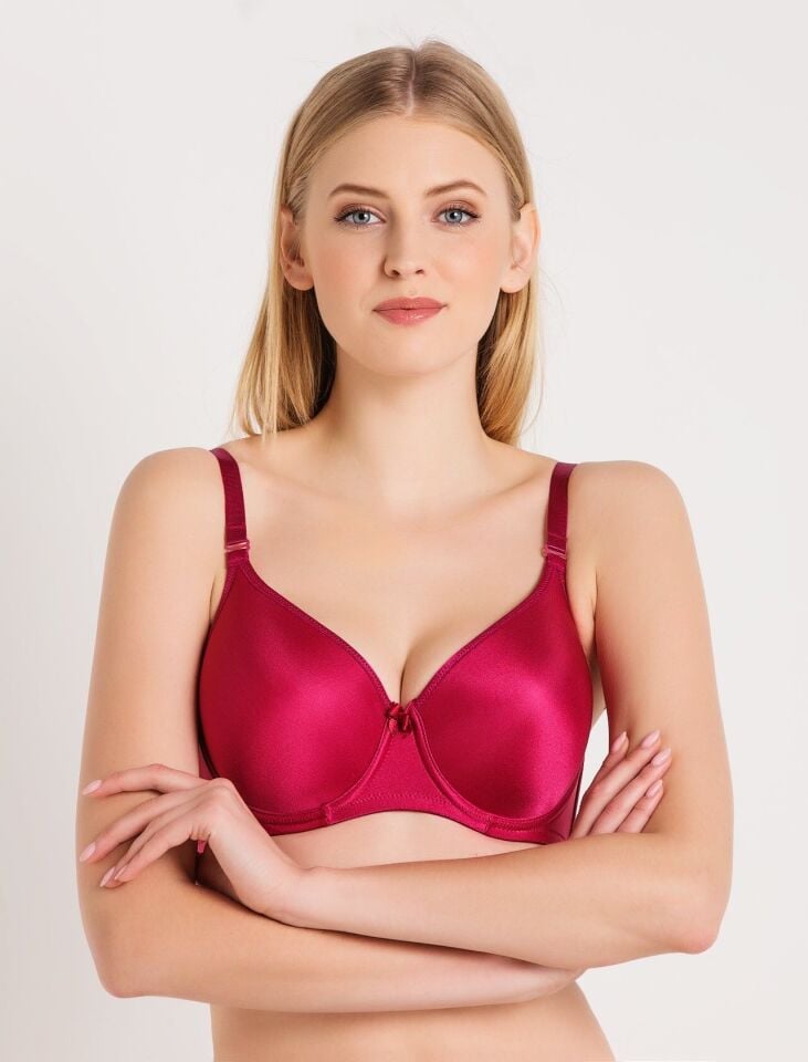 Düz Kumaşlı İnce Süngerli toparlayıcı sütyen 85B - beyaz
