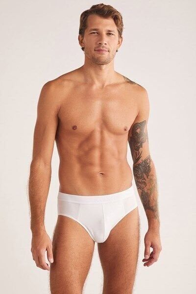 Cesare Mikro Modal 2li Erkek Slip XL - beyaz