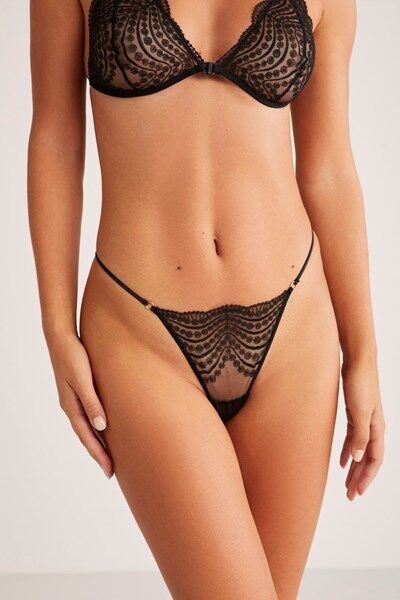 Dora Dantel String 42 - siyah