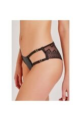 Deri-Zigzag Dantelli Külot