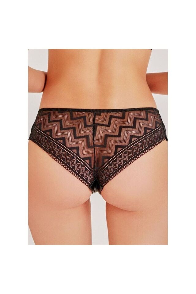 Deri-Zigzag Dantelli Külot