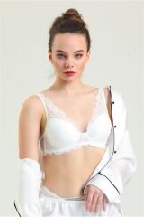 İnce Dantelli Push Up Destekli Sütyen