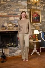 Uzun Kol Düğme Detay Pijama Takım